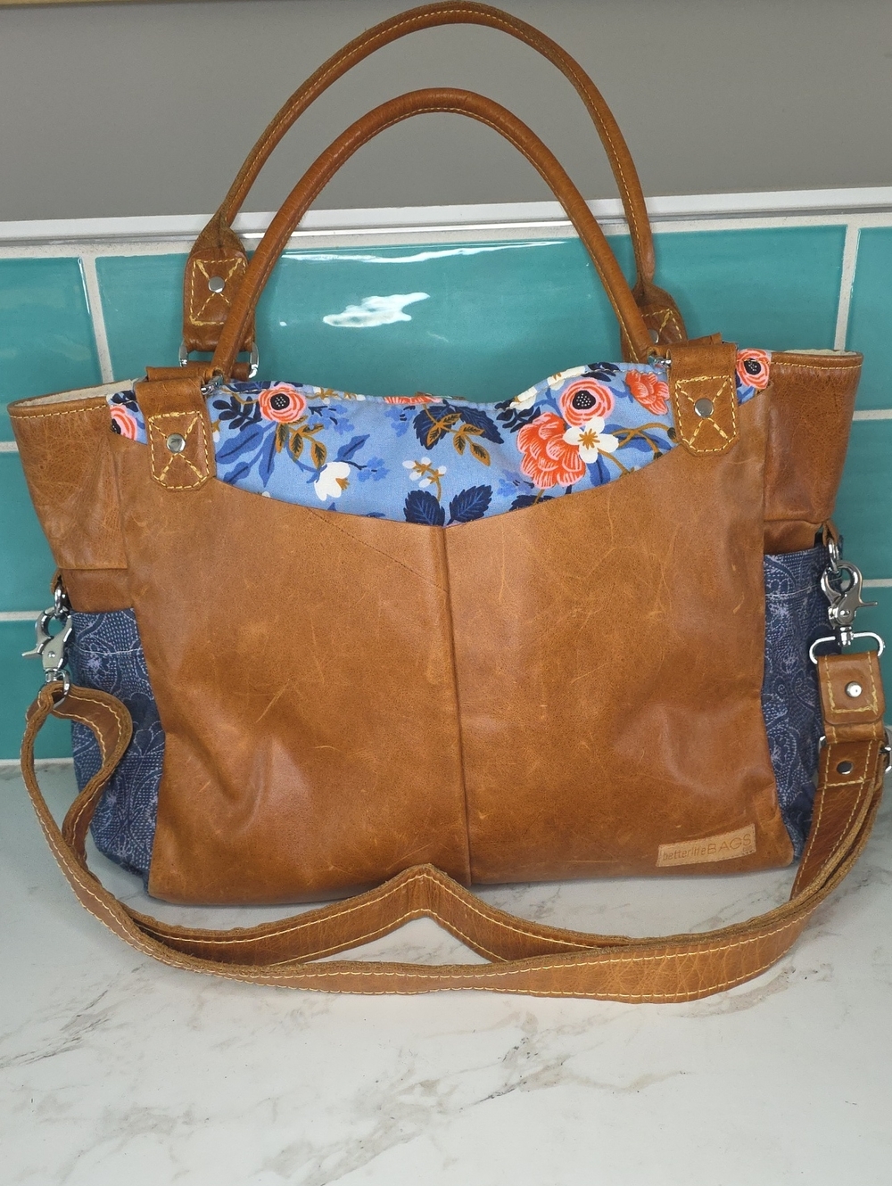 Better Life Bag "Linda" Fabic And Leather Tote